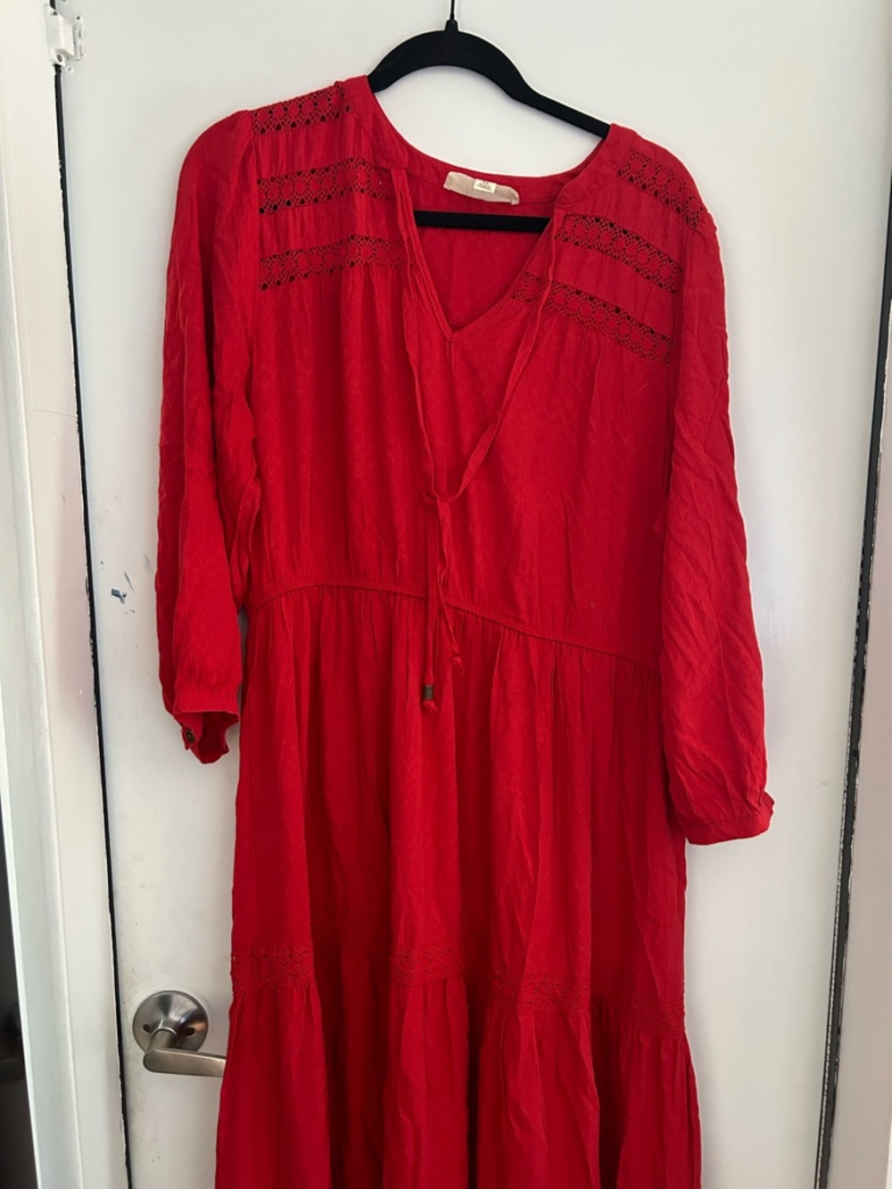 Nurture - NWT True Red Tiered Skirt Maxi Dress